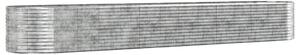 VidaXL Povišena vrtna gredica od čelika 554x100x68 cm srebrna