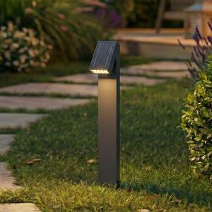PRIOS Prios LED solarna svjetiljka za stazu Lestor, antracit, prigušljiva, IP65, prigušiva, Crno, Aluminij
