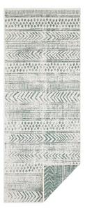 Zeleno-krem vanjski tepih NORTHRUGS Biri, 80 x 350 cm