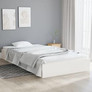 VidaXL Okvir za krevet od masivnog drva bijeli 90 x 200 cm