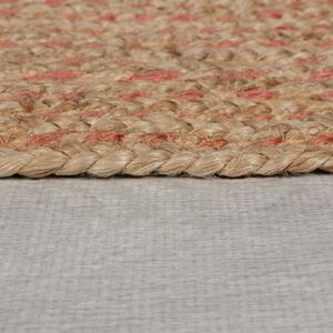 Okrugao tepih juten u boji lososa/u prirodnoj boji ø 133 cm Capri – Flair Rugs