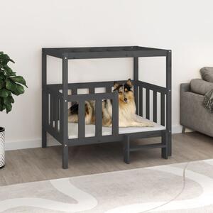 VidaXL Krevet za pse sivi 105,5 x 83,5 x 100 cm od masivne borovine