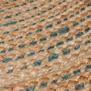 Plavi/u prirodnoj boji okrugao tepih juten ø 133 cm Capri – Flair Rugs