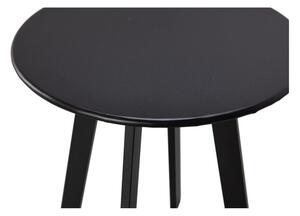 Crni vrtni pomoćni stol WOOOD Fer, ø 40 cm