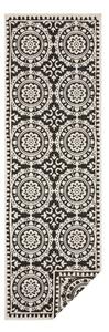 Crno-krem vanjski tepih NORTHRUGS Jardin, 80 x 250 cm