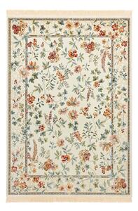 Krem tepih viskozan 95x140 cm Oriental Flowers – Nouristan