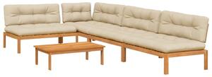 VidaXL 5-dijelna set vrtnih sofa od paleta s jastucima od drva bagrema