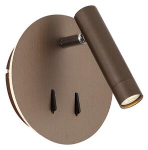 Moderna zidna svjetiljka tamna bronca uklj. LED s USB-C - Croft