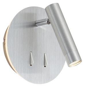 Moderna čelična zidna svjetiljka uklj. LED s USB-C - Croft