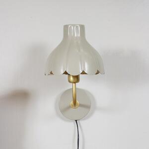 PR Home zidna lampa Wells, bež/zlatna, 21 cm, metalna, Bež, Dnevni boravak/blagovaonica, Metal