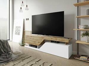 TV stol Utica 102Wotan hrast, Bijela, 160x47x35cm