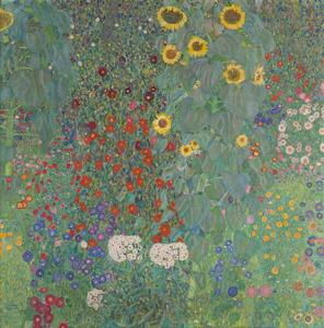 Reprodukcija Farm Garden with Sunflowers, 1905-06, Klimt, Gustav
