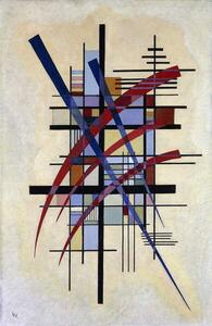 Kandinsky, Wassily - Reprodukcija umjetnosti Zeichen mit Begleitung, 1927, (26.7 x 40 cm)