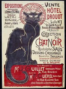 Reprodukcija Chat Noir (Black Cat), Steinlen, Theophile Alexandre