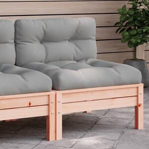VidaXL Vrtna sofa bez naslona za ruke s jastucima od masivne duglazije