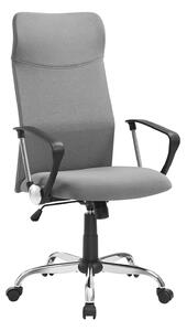 Uredska stolica, ergonomska stolica s podstavljenim sjedalom, siva | SONGMICS