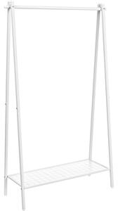 Stalak za odjeću s policom, od čelika, 33,5 x 92,5 x 153 cm, bijeli | SONGMICS
