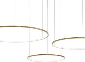 Milagro Lighting Saturno LED viseća svjetiljka, zlatna boja, 3 žarulje, metal, 4000 K, Zlato / mjed, Dnevni boravak/blagovaonica, Metal
