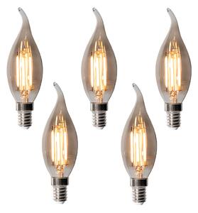 Set od 5 E14 prigušivih LED žarulja BXS35 Smoke 4W 300 lm 2200K