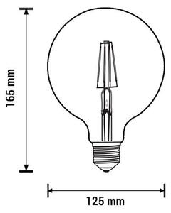LED žarulja G125 6.5W E27 filament - Neutralno bijela