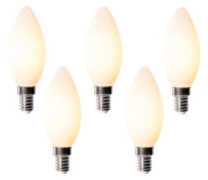 Set od 5 E14 prigušivih LED žarulja B35 opal 4W 400 lm 2200K