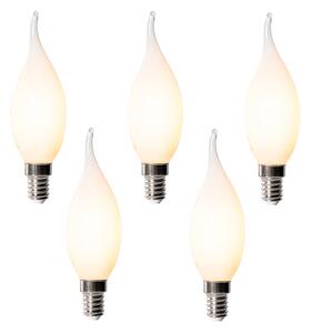 Set od 5 E14 prigušivih LED žarulja BXS35 opal 4W 450 lm 2200K
