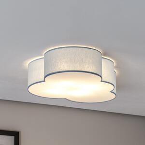 TK Lighting Stropna svjetiljka Cloud, plava, duljine 63 cm, tekstil, cloud, E27, prigušiva, Plava, rasadnik, Tkanina / tekstil