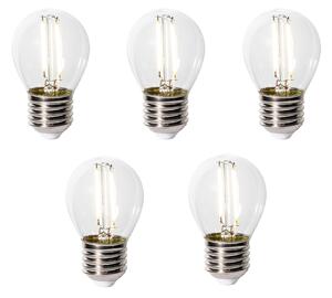 Set od 5 E27 prigušivih LED žarulja P45 prozirno staklo 3W 250 lm 3000K