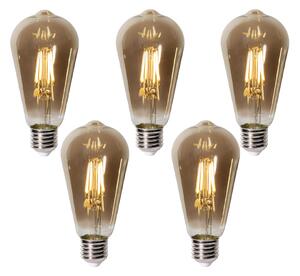 Set od 5 E27 prigušivih LED žarulja ST64 dimno staklo 5W 450 lm 2700K