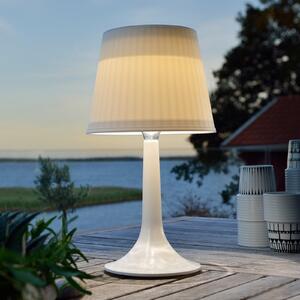 Bijela LED solarna stolna lampa Assisi Sitra