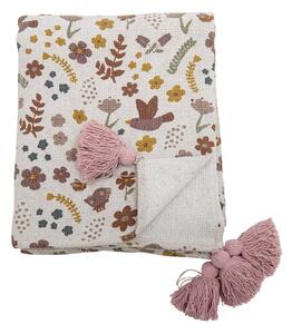 Bijela/ružičasta deka za bebe 130x160 cm Kristine – Bloomingville Mini