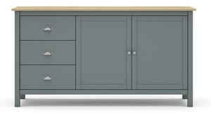 Komoda prljavo zelena od masivnog bora 150x80x40 cm Misti – Marckeric