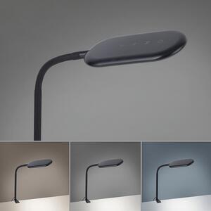 Moderna svjetiljka sa stezaljkama crna s mogućnošću zatamnjivanja uključujući LED - Kiril
