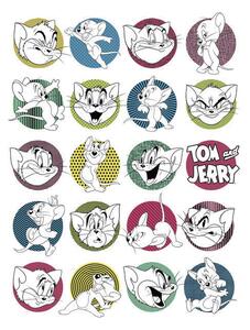 Umjetnički plakat Tom & Jerry - Badges, (26.7 x 40 cm)