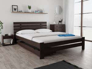 Krevet PARIS povišen 140 x 200 cm, orah Podnica: Sa podnicom od letvi, Madrac: Madrac Somnia 17 cm