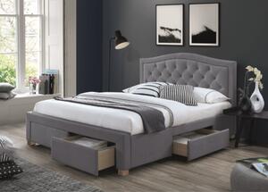 Tapacirani krevet ELECTRA VELVET 160 x 200 cm sivi