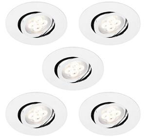 SET 5x LED Prigušiva ugradbena svjetiljka 1xLED/4,5W/230V bijela
