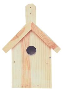Drvena kućica za gniježđenje ptica s kosim krovom