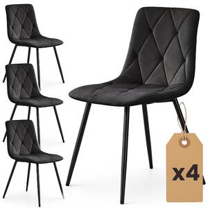 Set blagovaonskih stolica (4 kom.) Millionaire (crna)