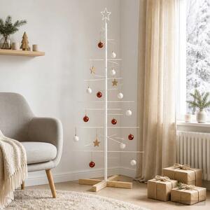 Metalna božićna jelka KUOPIO 150 cm Čelik Bijela - 150 cm Bijela bez LED svjetala