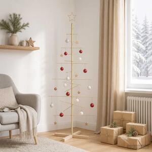 Metalna božićna jelka KUOPIO 150 cm Čelik Zlatno - 150 cm Zlatno bez LED svjetala