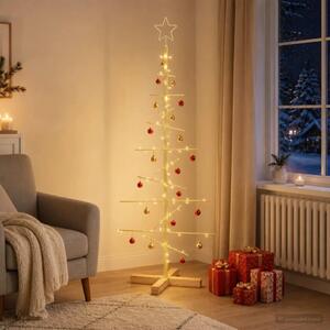 Metalna božićna jelka KUOPIO 120 cm Čelik Zlatno - 120 cm Zlatno bez LED svjetala