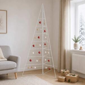 Metalna božićna jelka KUOPIO 180 cm Čelik Bijela - 180 cm Bijela bez LED svjetala
