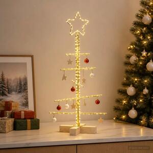 Metalna božićna jelka KUOPIO 60 cm Čelik Zlatno - 60 cm Zlatno bez LED svjetala