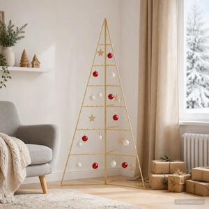 Metalna božićna jelka KUOPIO 140 cm Čelik Zlatno - 140 cm Zlatno bez LED svjetala