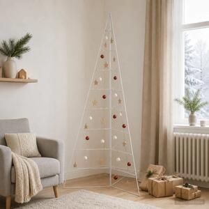 Metalna božićna jelka KUOPIO 210 cm Čelik Bijela - 210 cm Bijela bez LED svjetala