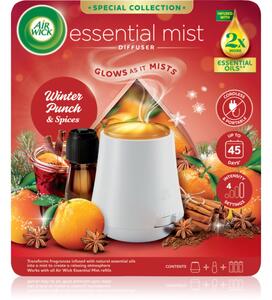 Air Wick Essential Mist Winter Punch & Spices aroma difuzer s punjenjem + baterija 20 ml