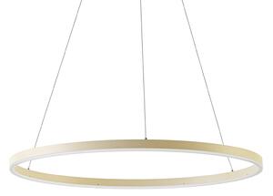 Arcchio Albiona LED viseća svjetiljka, bež, 1 prsten, Ø 80 cm, prigušiva, Bež, Kuhinja, Metal