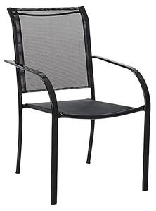 Sunfun Vrtna stolica Lea (D x Š x V: 56 x 66 x 86 cm, Crne boje, Mogu se slagati jedni na druge)