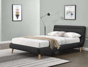 Zondo Bračni krevet 160 cm Edith (crni pepeo) (S podnicom) . 796747